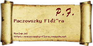 Paczovszky Flóra névjegykártya